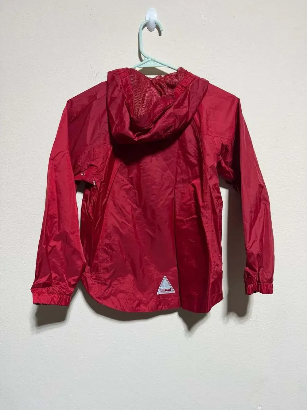 Kids' L.L.Bean Trail Model Rain Jacket Mesh Lined Windbreaker Red Size 8